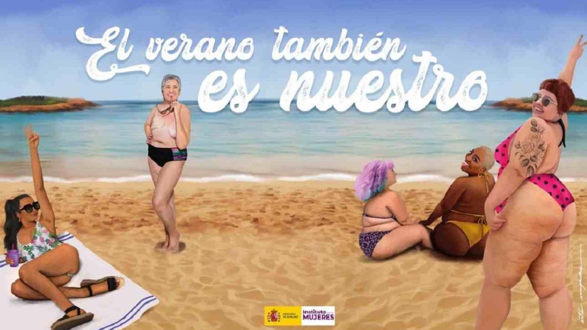 Cartel de la campaña 'El verano también es nuestro', del Ministerio de Igualdad