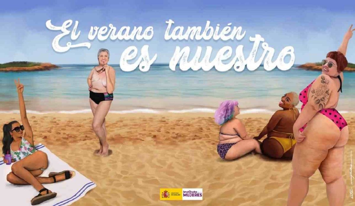 Cartel de la campaña 'El verano también es nuestro', del Ministerio de Igualdad