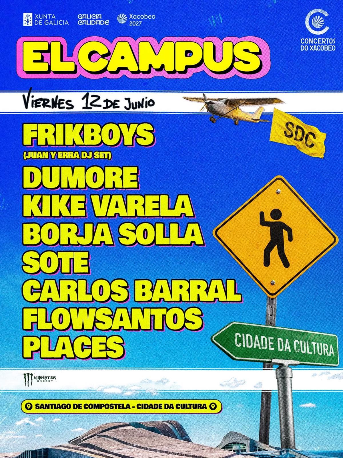 Cartel del festival 'El Campus', en Santiago