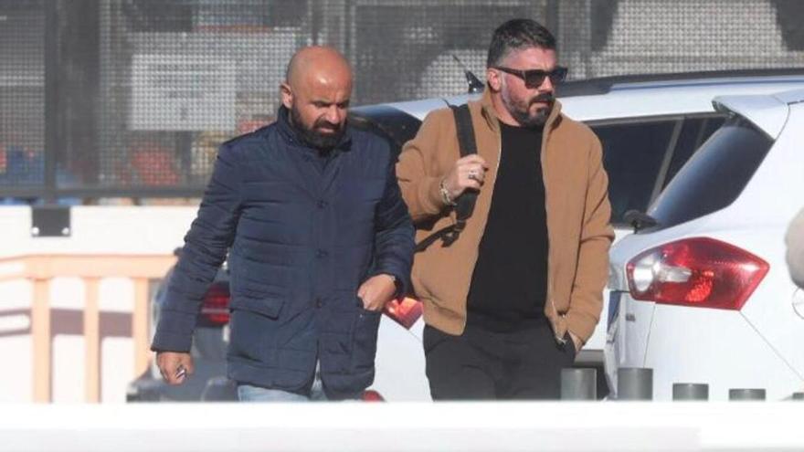Gattuso se despide de los jugadores en Paterna