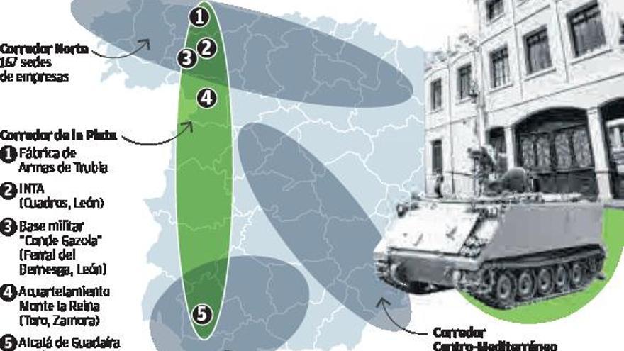 Defensa crea el &quot;corredor de la Plata&quot; que pasa por las provincias de Zamora y León