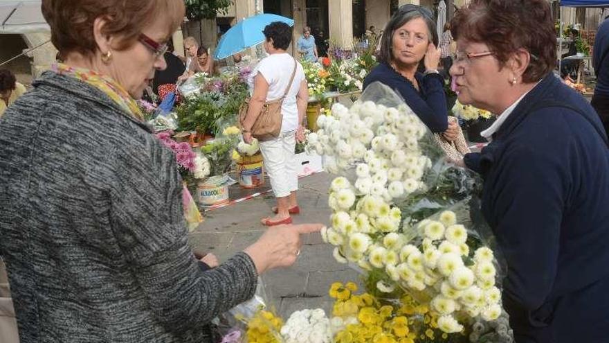 Tradicional mercado de flores por el día de Difuntos. // R. Vázquez