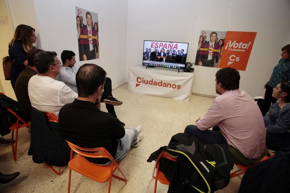 Reaccion de Ciudadanos a la noche electoral.