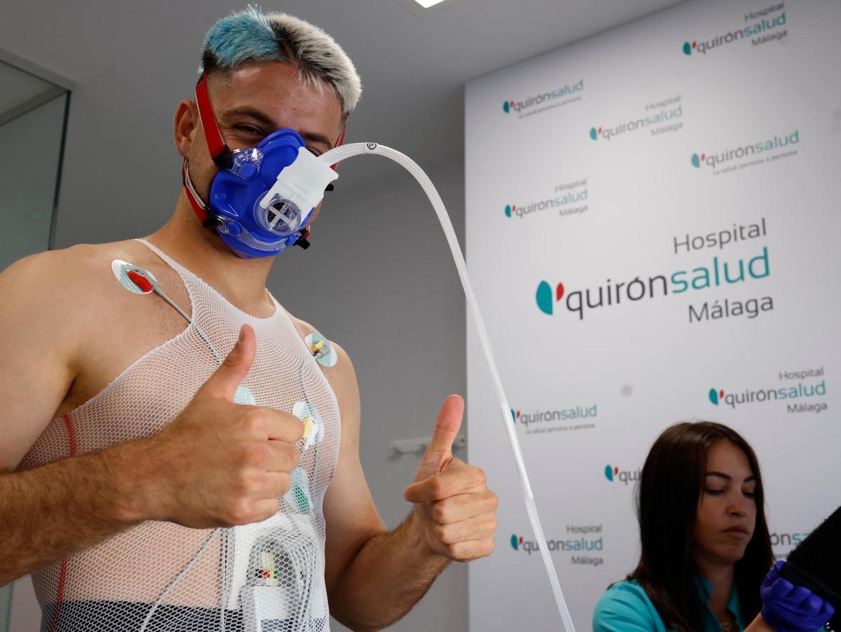 Dani Lorenzo, durante el reconocimiento médico en Quirónsalud