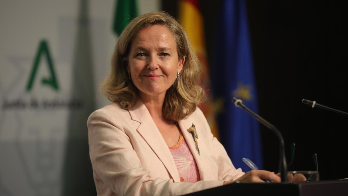 La vicepresidenta primera del Gobierno y ministra de Asuntos Económicos y Transformación Digital, Nadia Calviño.