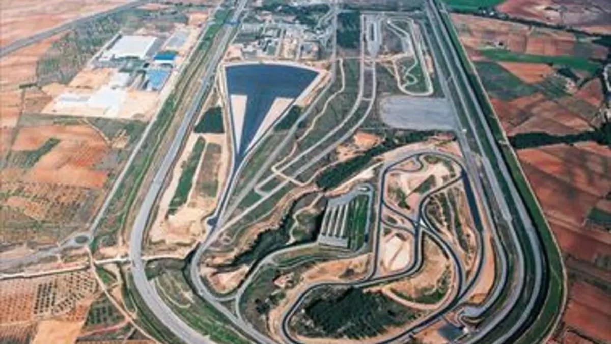 Vista aérea del circuito de Applus+ Idiada en el Penedès.