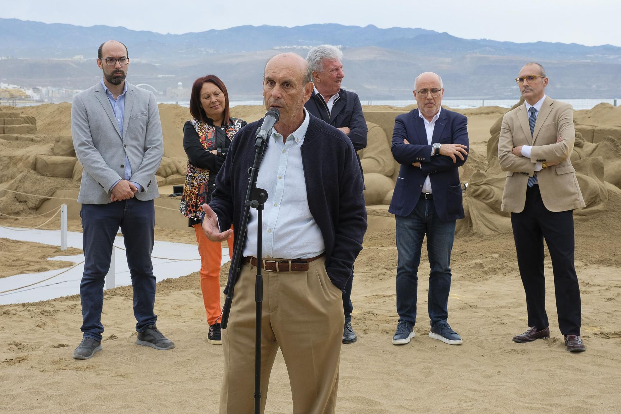 Inauguración del Belén de Arena en la playa de Las Canteras