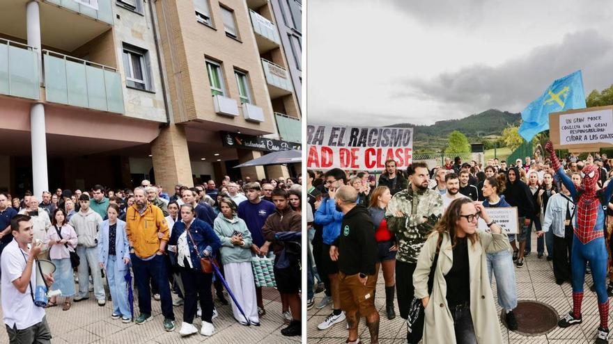 La Policía blinda el barrio ovetense de la Florida: 650 manifestantes divididos por el centro de menores