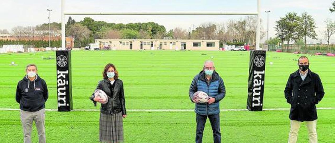 Visita al nuevo campo de rugby de Picanya. | FUNDACIÓN TRINIDAD ALFONSO