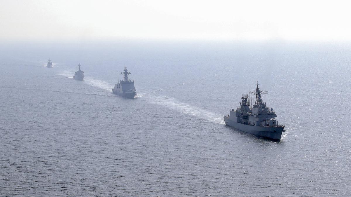 Imagen de archivo de la Armada de Corea del Sur en un ejercicio militar en el mar Amarillo.