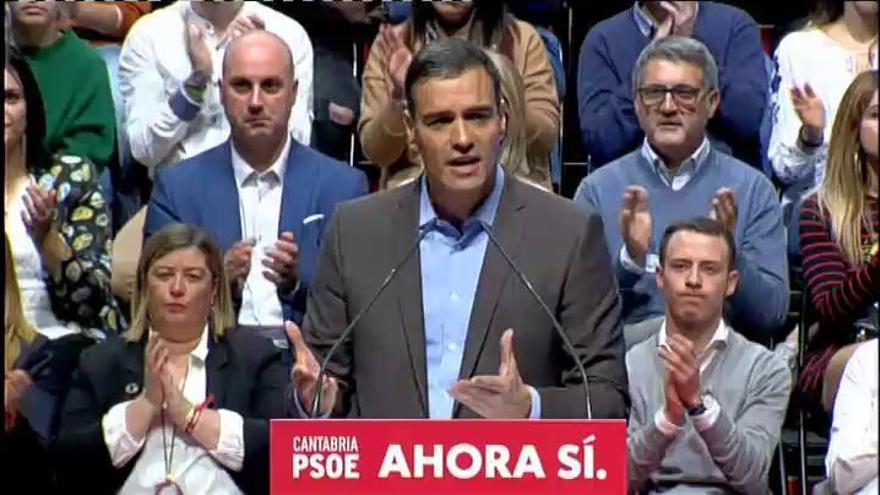 Sánchez: "No demos por hecho que la amenaza de las tres derechas no se materialice en toda España"