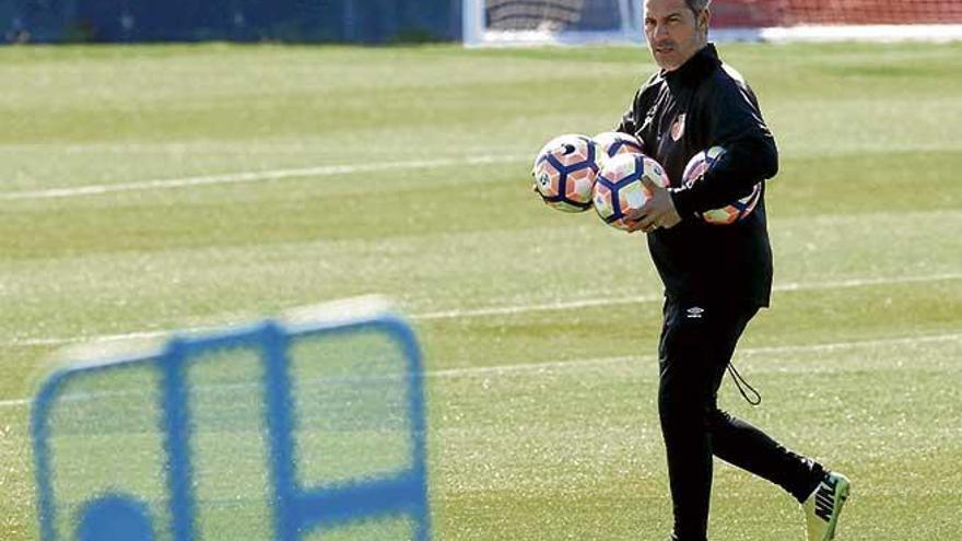 Olaizola en un entrenamiento en son Bibiloni.