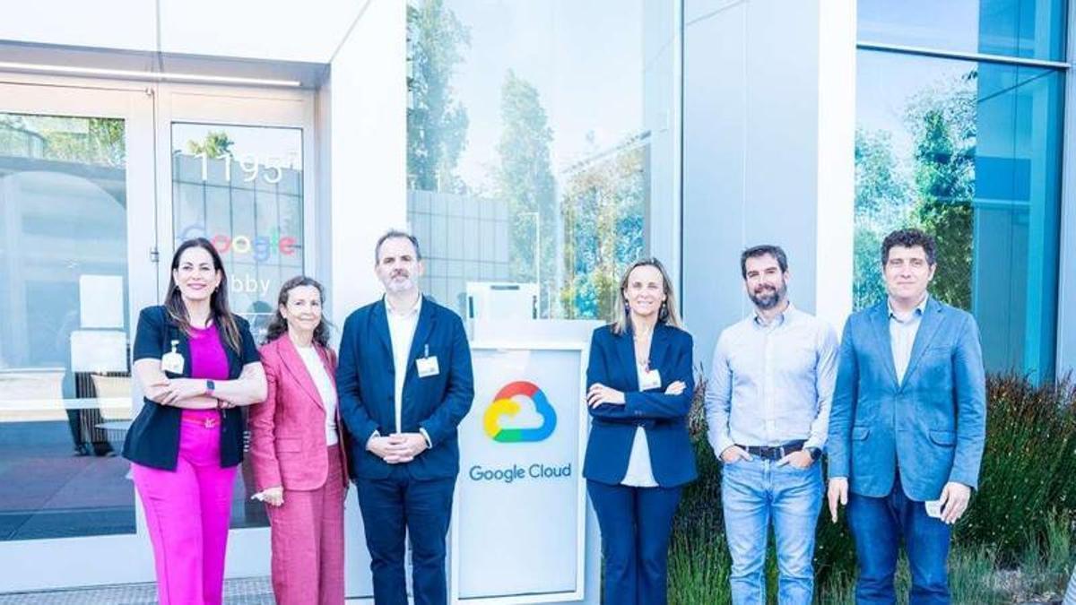 La delegación valenciana en su visita a las oficinas de Google