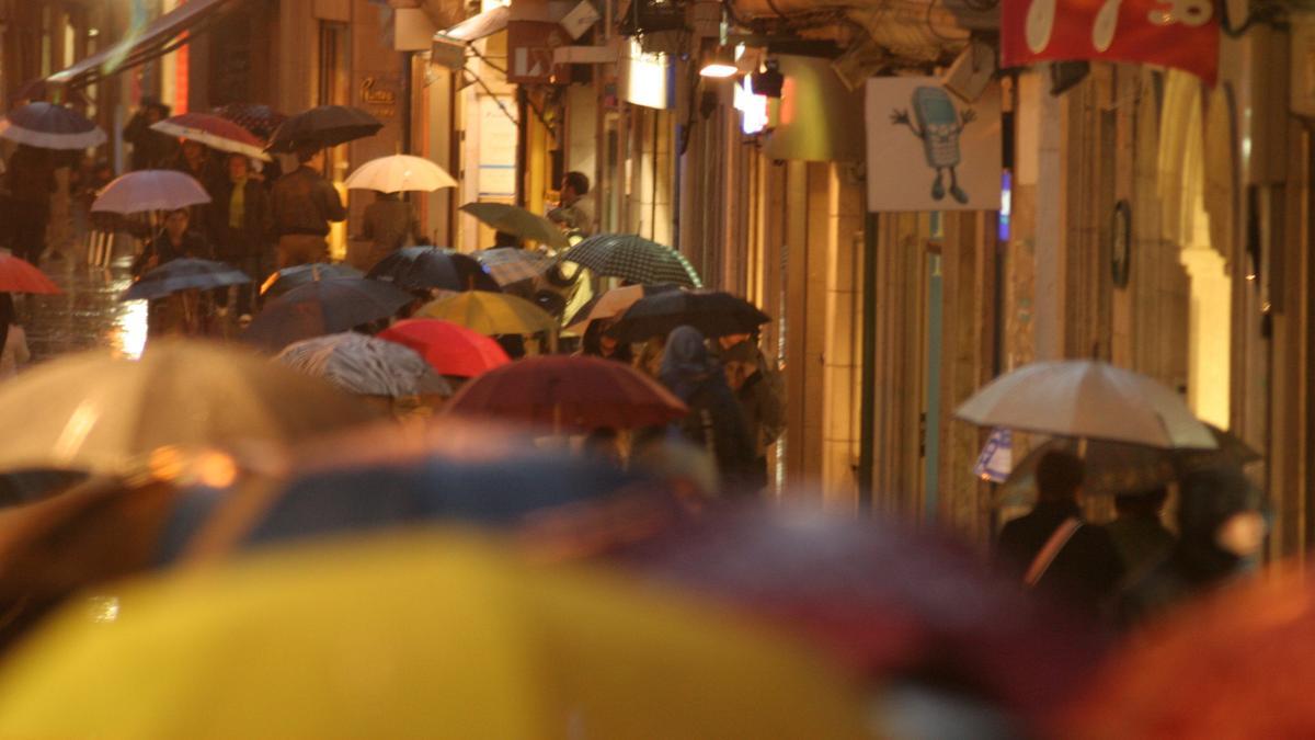 Paraguas en un día lluvioso en Andalucía.