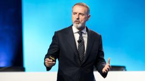 Archivo - El presidente de Telefónica, Marc Murtra, presenta el nuevo plan estratégico de Telefónica, a 4 de noviembre de 2025, en Madrid (España). Telefónica reducirá a la mitad el dividendo que abonará con cargo a los resultados de 2026, hasta 0,15 euro