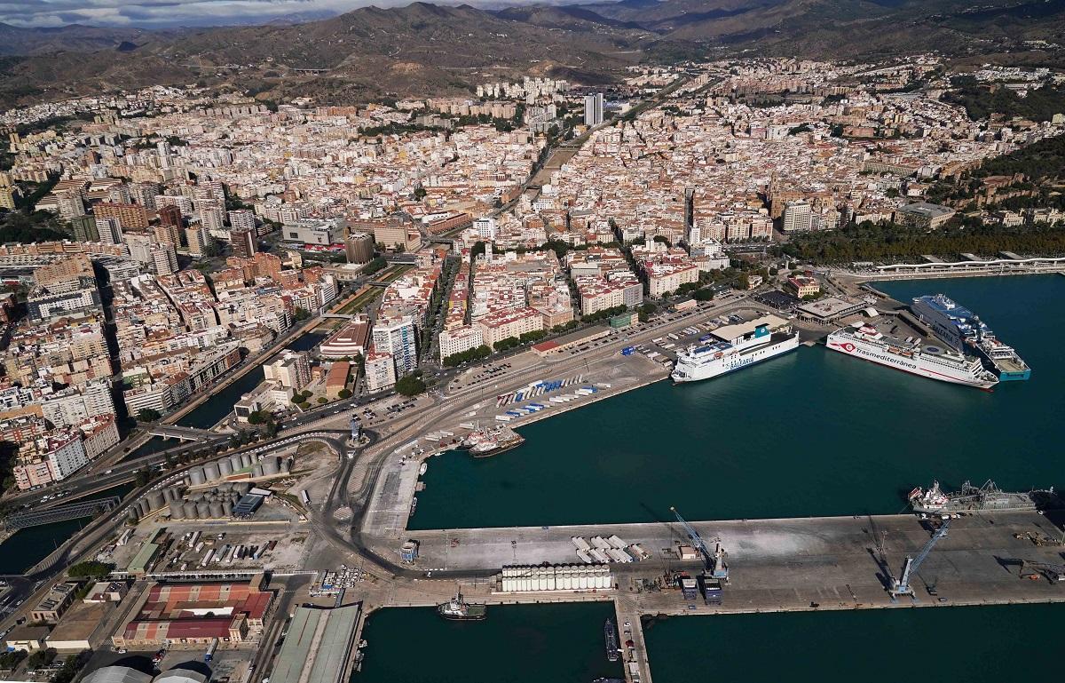 Una vista aérea de Málaga capital.