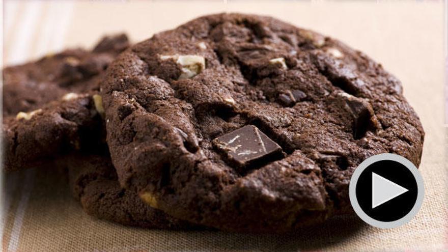 Unas ricas galletas de chocolate.