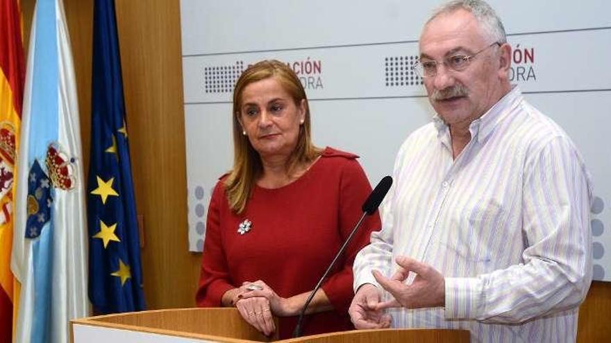 Silva y Mosquera, en la presentación de ayer. // Rafa Vázquez