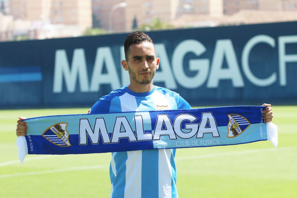 Presentación de Badr Boulahroud como nuevo jugador del Málaga CF.