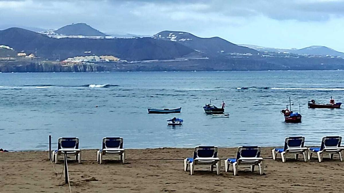 El tiempo en Canarias hoy: playa de Las Canteras, en Las Palmas de Gran Canaria, este miércoles.