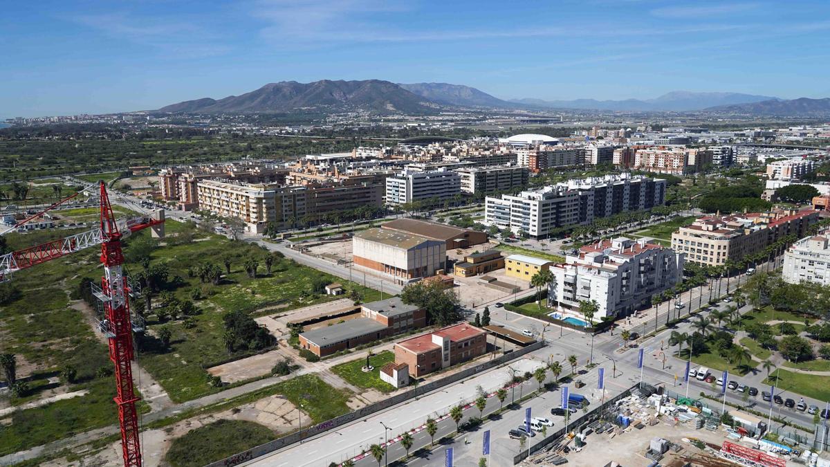 Vista aérea de la zona oeste de Málaga.