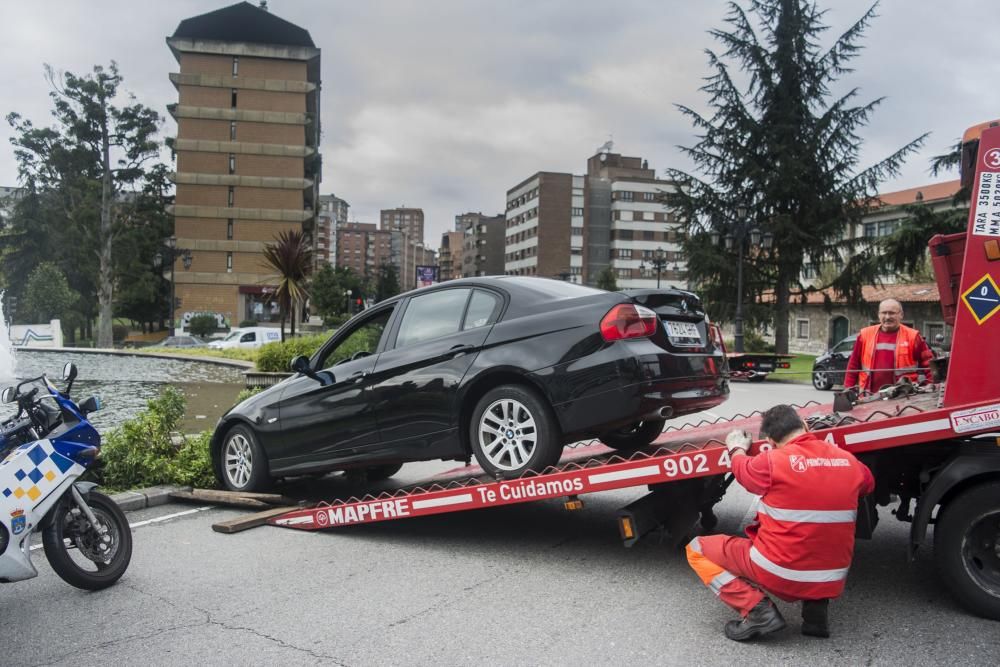 Accidente en la plaza Castilla