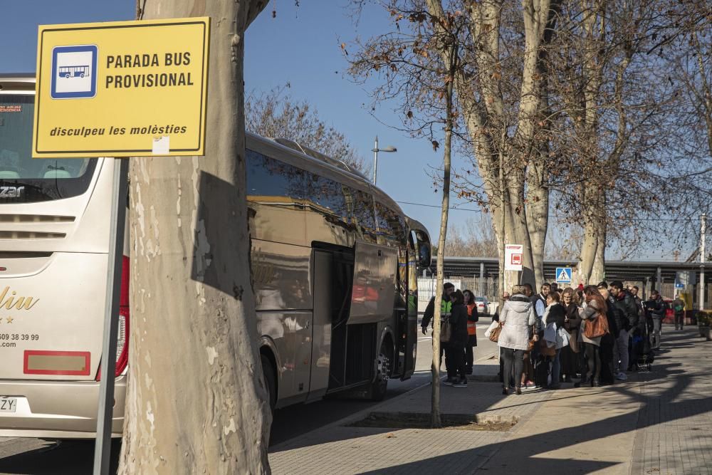 Tall de circulació de trens de les línies R11 i RG1 entre Girona i Caldes per un acte vandalisme