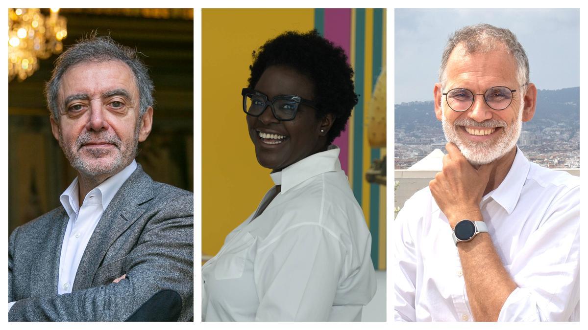 Manuel Borja-Villel, Elvira Dyangani Ose (MACBA) y Marko Daniel (Fundació Miró)
