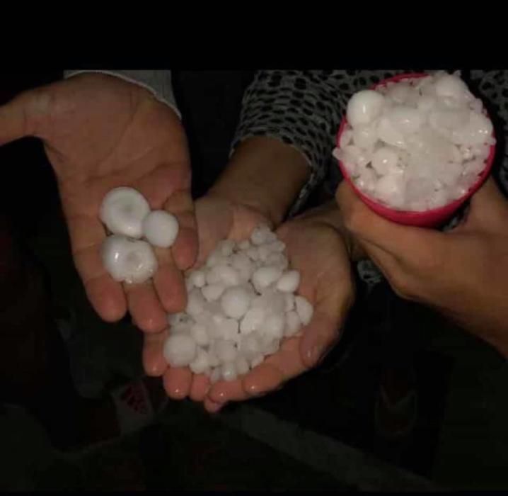 La DANA se despide con granizo en las pedanías de Lorca