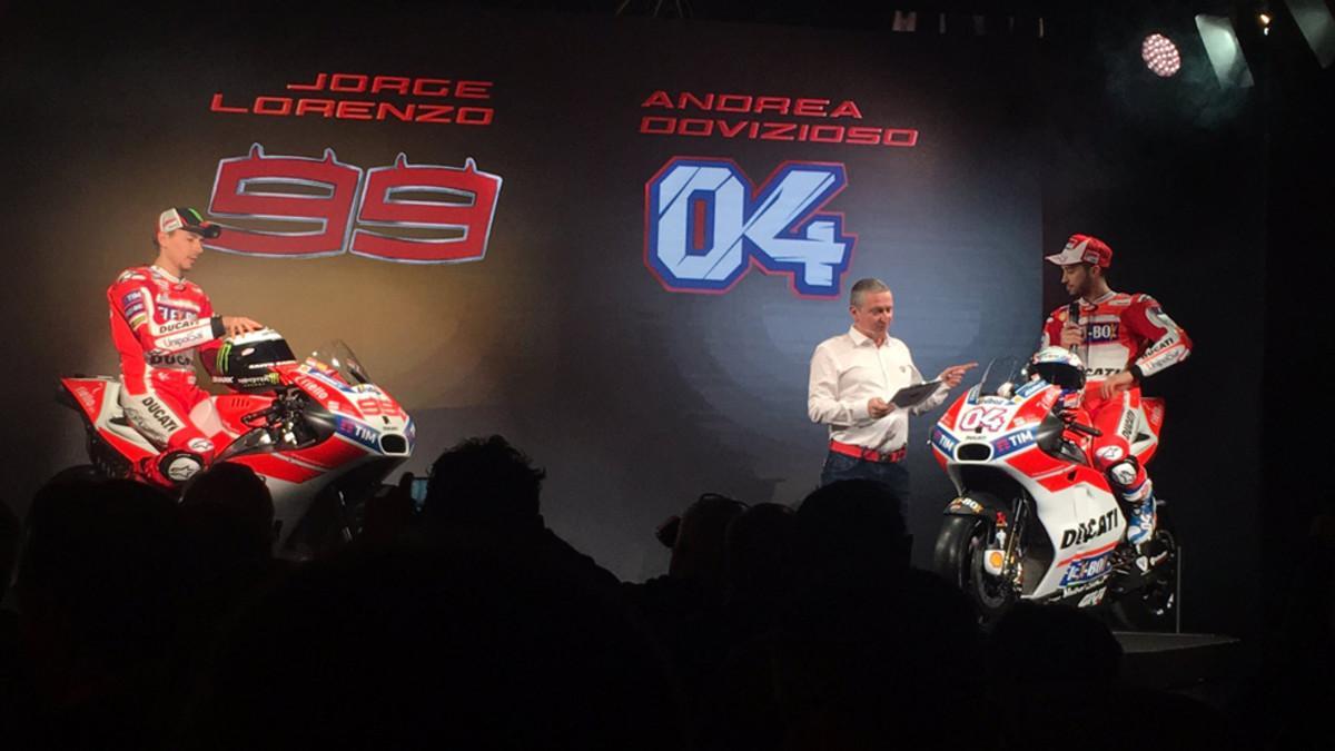 Lorenzo y Dovizioso, en la presentación de Ducati