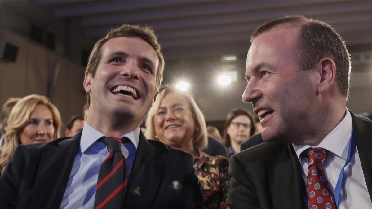 Pablo Casado y Manfred Weber