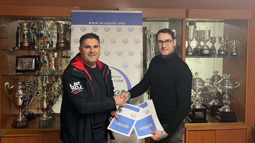 La asociación de entrenadores Afiador ya colabora con Ourense CF y Pabellón