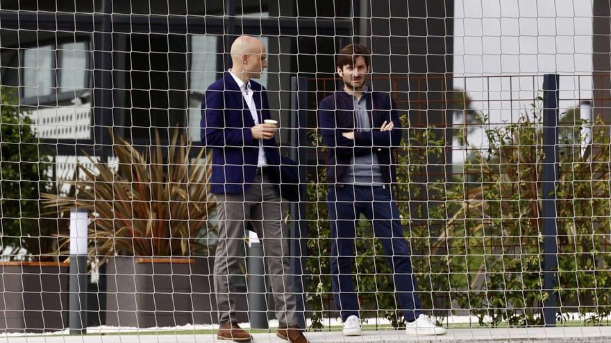 David Guerra y Gerardo García, ayer en Mareo. | MARCOS LEÓN