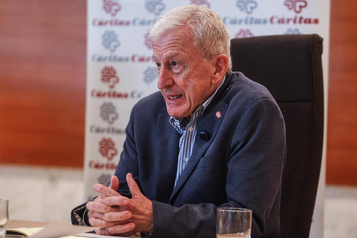 Manuel Bretón Romero, presidente de Cáritas España, en la presentación del Informe Foessa