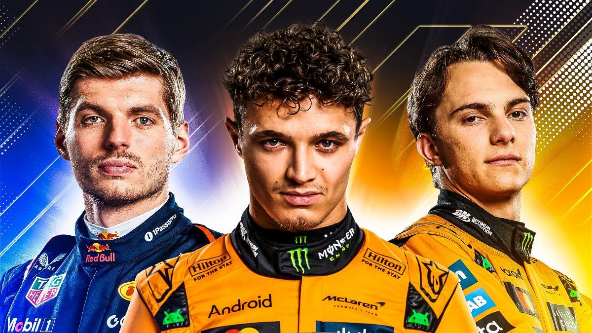 Los tres aspirantes al título mundial de F1 en 2025: Verstappen, Norris y Piastri