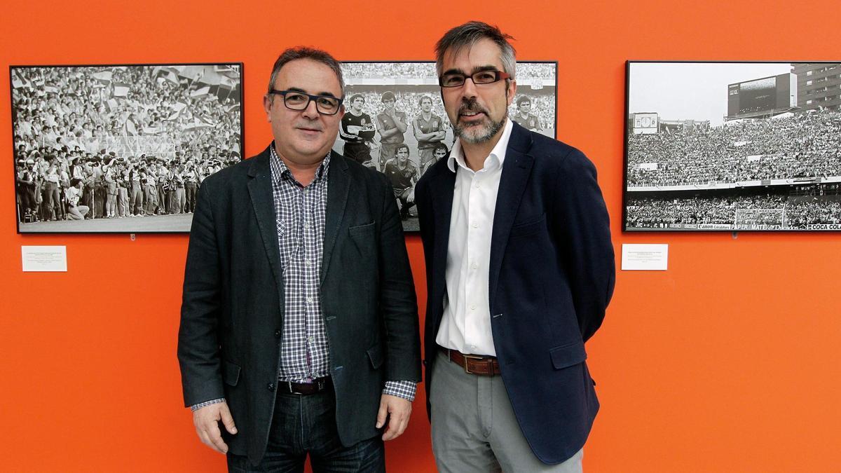 Antonio Lis, en una imagen de 2015, con Joan Seguí, de l'Etno