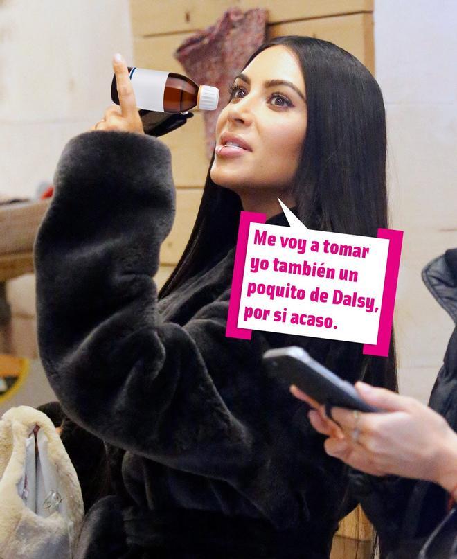 Kim Kardashian tomando Dalsy