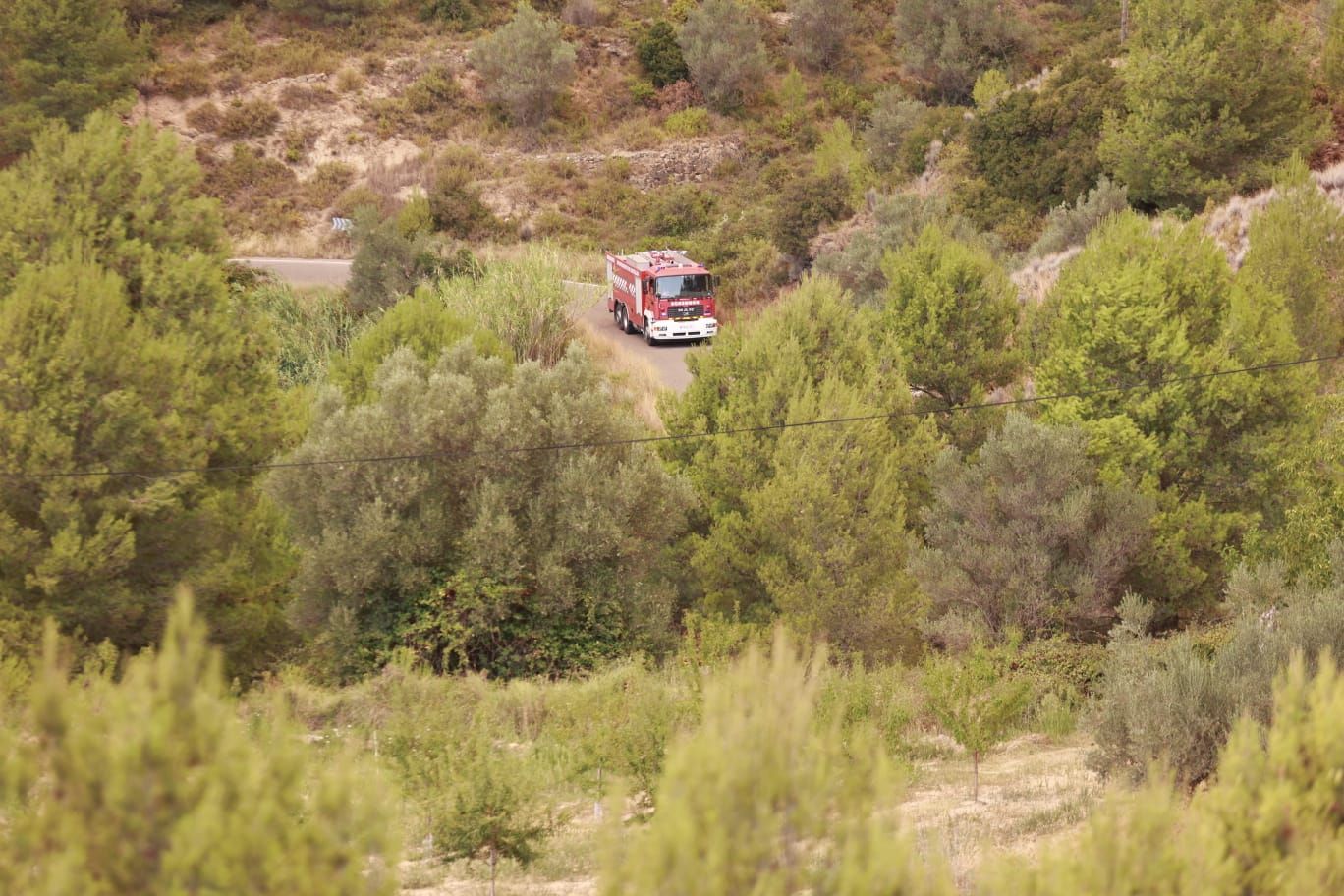 El incendio de Bejís, en imágenes