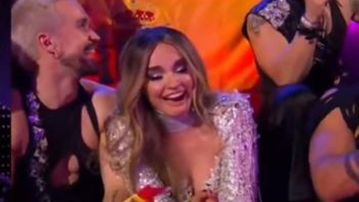 Melody reaccionando al televoto en Eurovisión 2025
