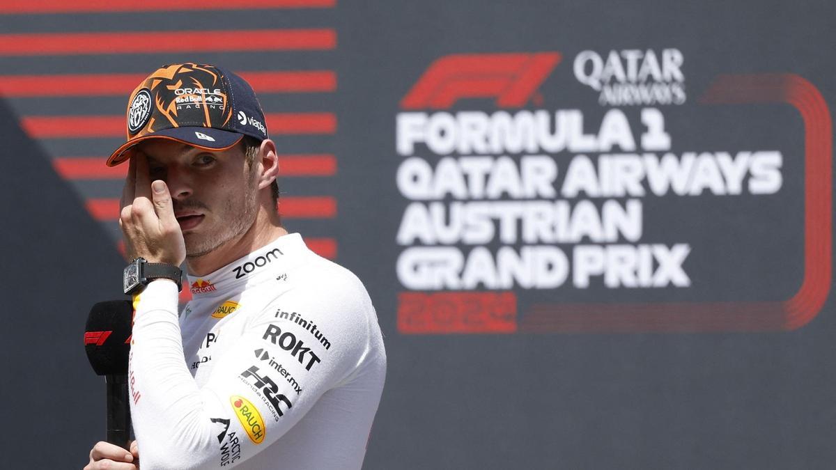 Max Verstappen, este sábado tras ganar la carrera sprint en Austria.