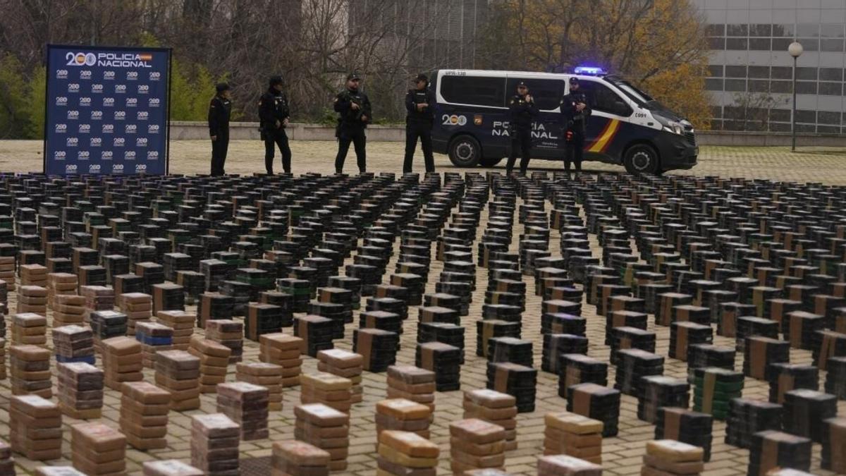 Las últimas grandes incautaciones de la Policía. 11 toneladas de cocaína ocupan el complejo policial de Canillas.