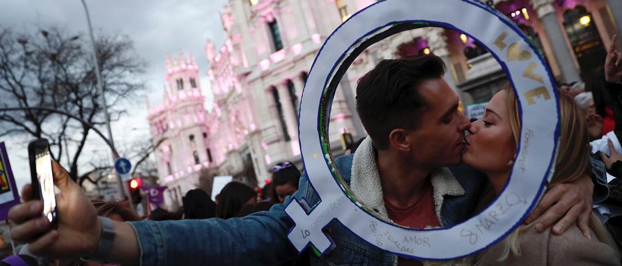 Imagen de archivo de una manifestación del 8M en Madrid