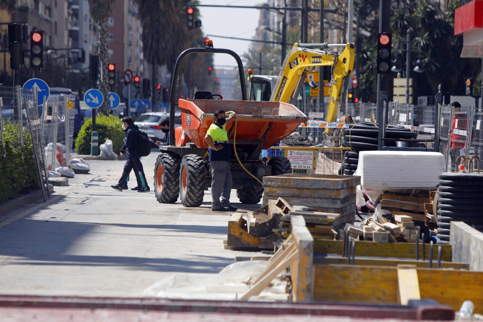 Así avanzan las obras de Peris y Valero