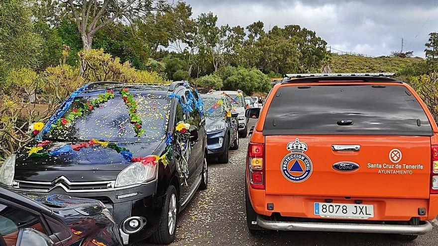 Intervención, con la colaboración de Protección Civil, en una fiesta en el Parque de Las Mesas.