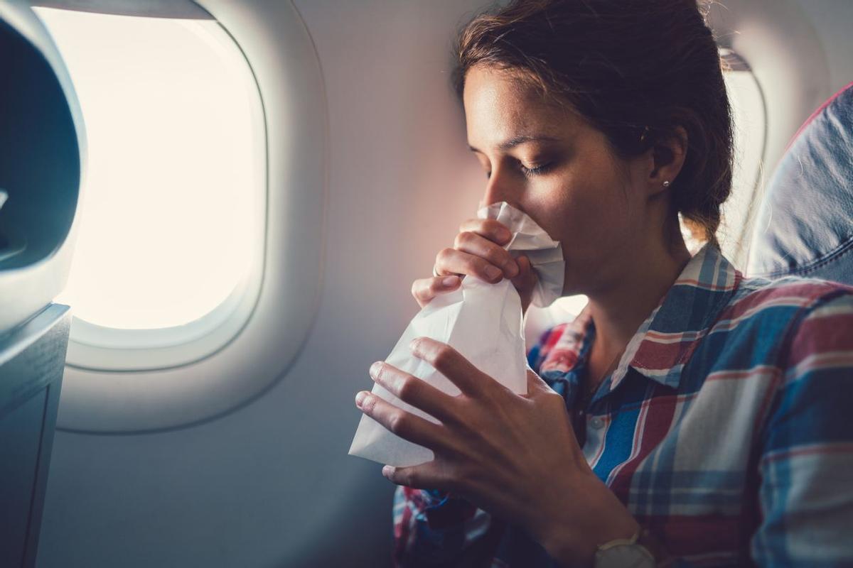 dificultad respirar avión