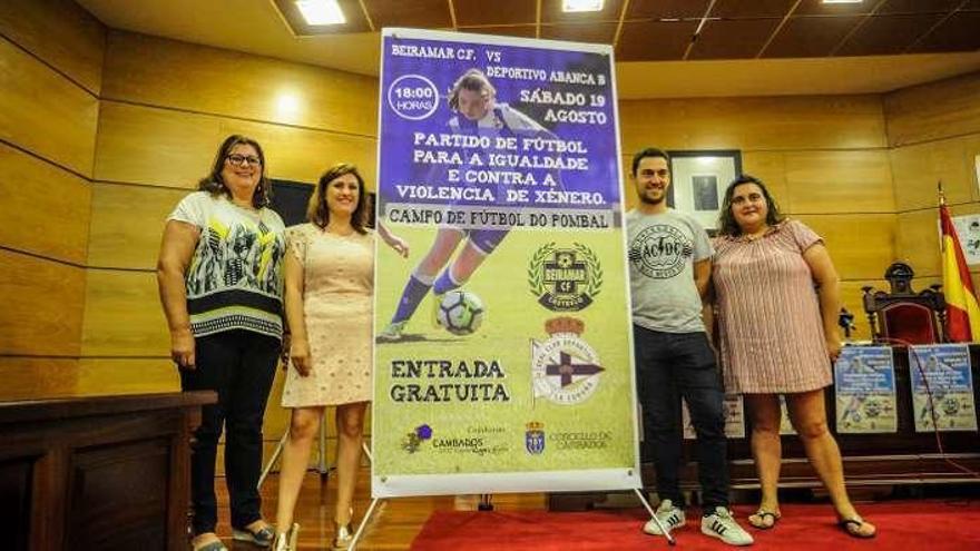 Presentación del partido amistoso en Cambados // Iñaki Abella.