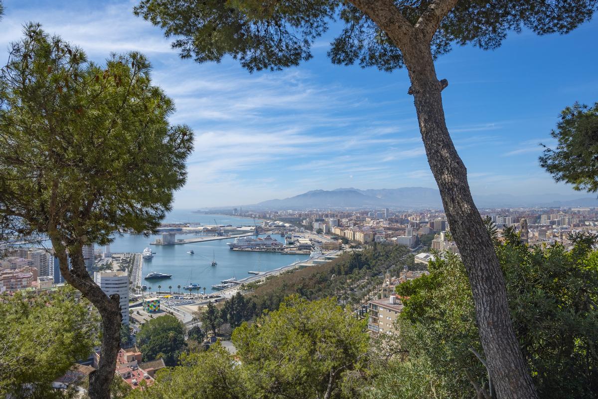 Vista aérea de la ciudad de Málaga