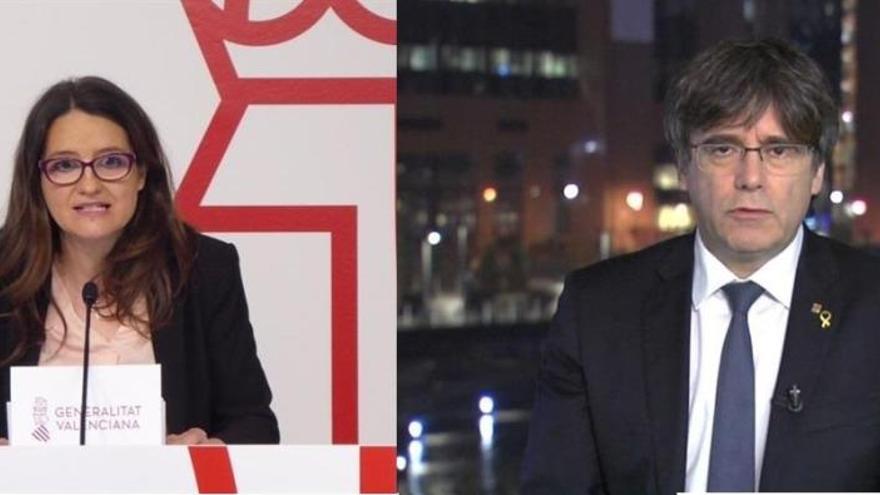 El independentismo carga contra Mónica Oltra por sus críticas a  Carles Puigdemont