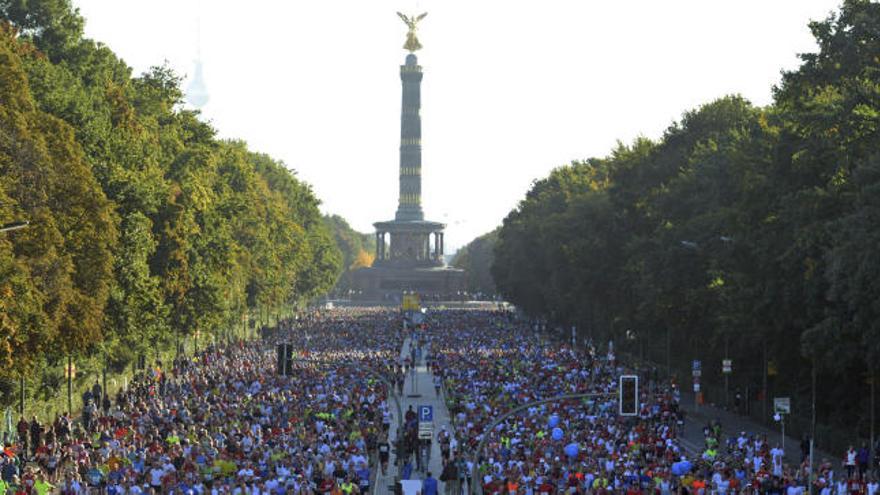 Salida del Maratón de Berlín, uno de los seis &#039;majors&#039;.