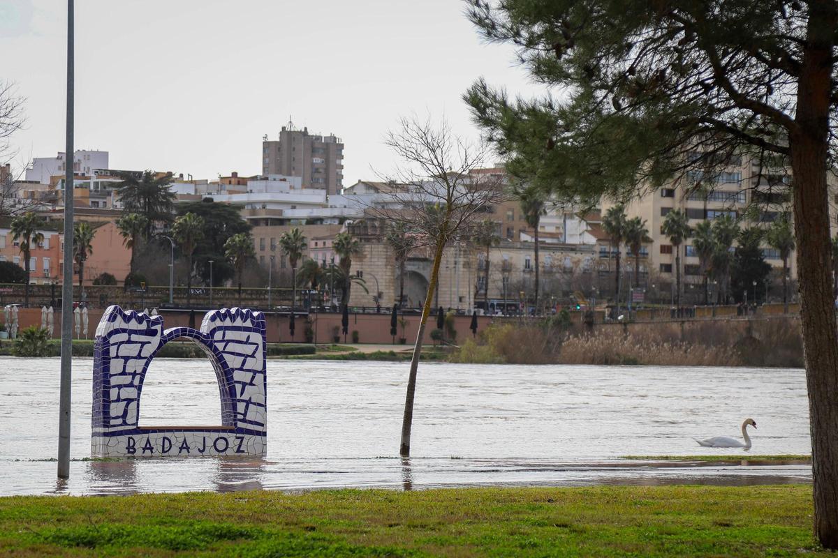 La orilla del río Guadiana.